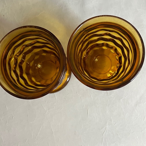 Whitehall GlassAmber Glass Goblets Set of 2 - Picture 4 of 7